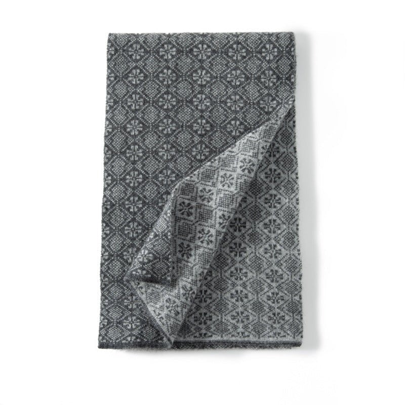 100% Cashmere Scarf for Women Luxury Flower Cashmere Wrap Scarf