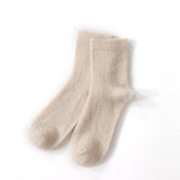 100% Cashmere Winter Socks Cashmere Thermal Socks Home and Sleep Socks Beige M