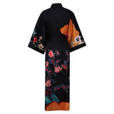 100% Floral Nature - inspired Prints Silk Kimono Robe