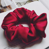 100% Mulberry Silk - scrunchies For Hair Sleep 30 Momme Claret M