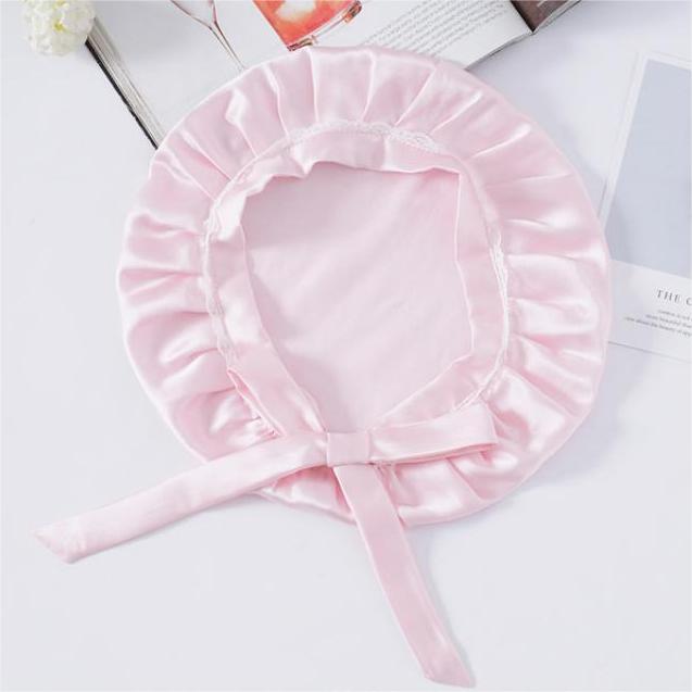 Silk Lace Sleep Cap For Women Hair Care Silk Night Bonnet