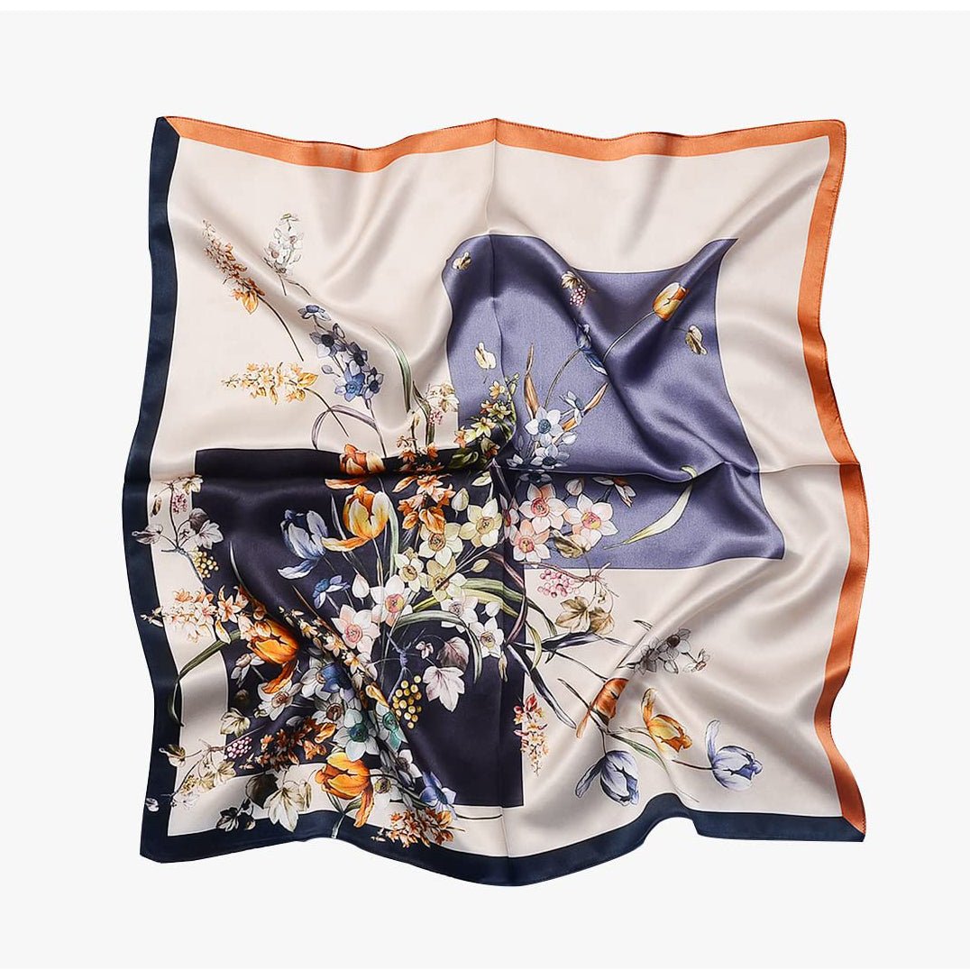 100% Pure Mulberry Silk Square Head Scarf For Women