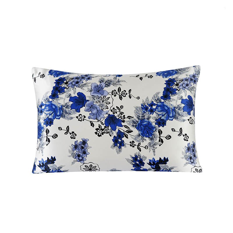 19 Momme Housewife Silk Pillowcase Hidden Zipper Assorted Floral Prints