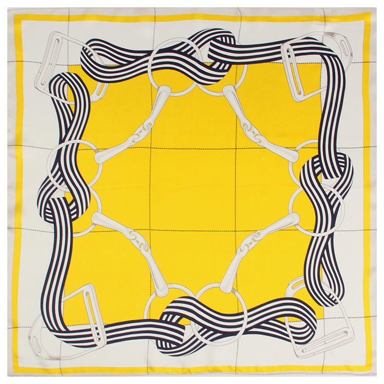 21''x21'' Womens Silk Chic Printed Square Silk Scarf