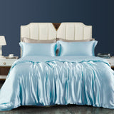 22 Momme 3PCS Duvet Cover Set Seamless Luxury Silk Bedding Set