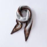 Womens Colorblock Cashmere Triangle Scarf Contrast Stripe Cashmere Neck Scarf