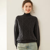Pull en cachemire Fair Isle pour femme, col rond, pull en cachemire pour les vacances