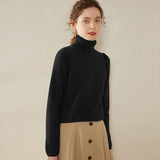 Pull en cachemire à col roulé pour femme Pull à col roulé en tricot texturé