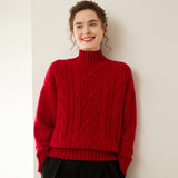 Pull en cachemire Fair Isle pour femme, col rond, pull en cachemire pour les vacances