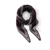 Womens Striped Cashmere Triangle Scarf Soft Knit Cashmere Neck Scarf