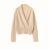 Pull en cachemire pour femme Col en V Pull en tricot de cachemire Wrap en cachemire