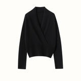 Pull en cachemire pour femme Col en V Pull en tricot de cachemire Wrap en cachemire