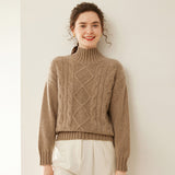 Pull en cachemire Fair Isle pour femme, col rond, pull en cachemire pour les vacances