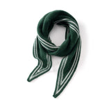 Womens Striped Cashmere Triangle Scarf Soft Knit Cashmere Neck Scarf