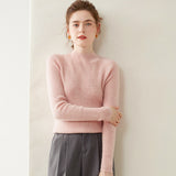 Womens Mock Neck Cashmere Sweater Cashmere Pullover Multi Colors