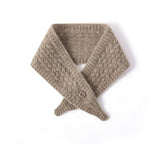 Buttoned Cashmere Neck Scarf Soft Cashmere Neck Wrap Compact Cashmere Scarf