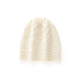 Cashmere Beanie Textured Cashmere Hat with All - Over Cable Ribbed Edge