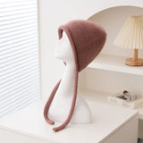 Cashmere Bonnet Hat with Ties Womens Ear Cover Cashmere Beanie