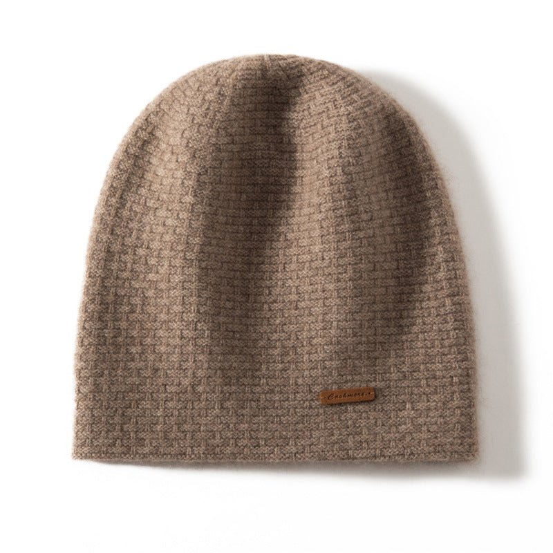 Cashmere Chunky Knit Beanie for Men and Women Cashmere Warm Hat for Fall Winter