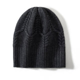 Cashmere Hats Ribbed Edge for Women Cashmere Knitted Beanie