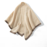 Cashmere Knit Cape for Women Cashmere Poncho Shawl Triangle Cashmere Scarf