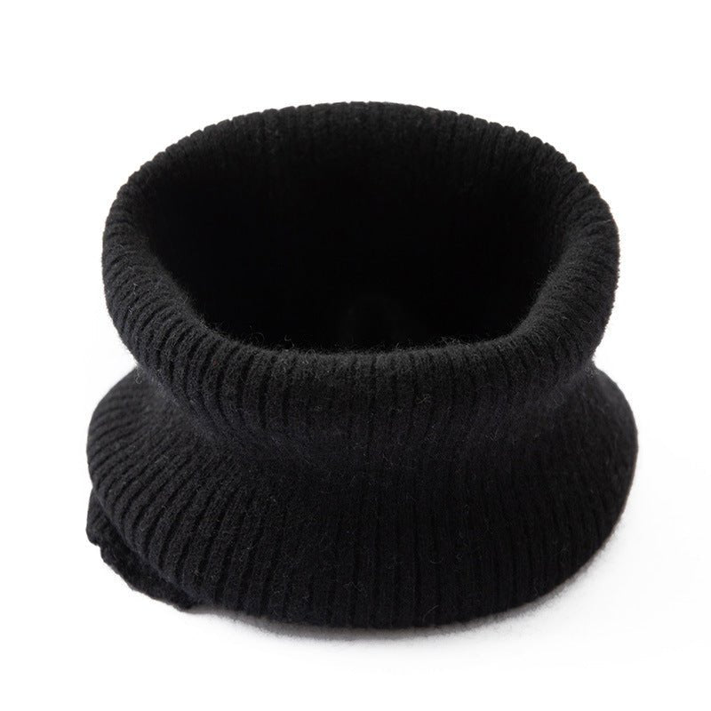 Cashmere Ribbed Neck Scarf Lightweight Solid Cashmere Neck Gaiter for Fall Winter