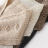 Cashmere Scarf for Women Crochet Cashmere Knitted Neckerchief Fall Winter