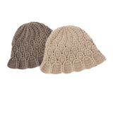 Chunky Cashmere Bucket Hat Cashmere Hat Flared Brim Cashmere Cloche Hat