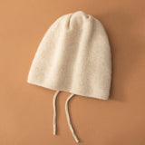 Convertible Pure Cashmere Drawstring Knit Hat Adjustable Cashmere Beanie