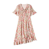 Floral pure Silk Dress for Ladies Guest Party Silk Floral Dresses