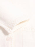 Girls 100% Cashmere Cardigan Front Pockets Kids Cashmere Sweater Ivory 90