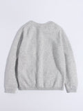 Girls Cashmere Cardigan Bunny Bow Appliqué Cashmere Sweater Grey 90