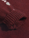 Girls Pure Cashmere Sweater Floral Embroidery Kids Cashmere Pullover Coffee 90