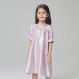 Girls Silk Nightgown 100% Summer Kids silk Nightwear