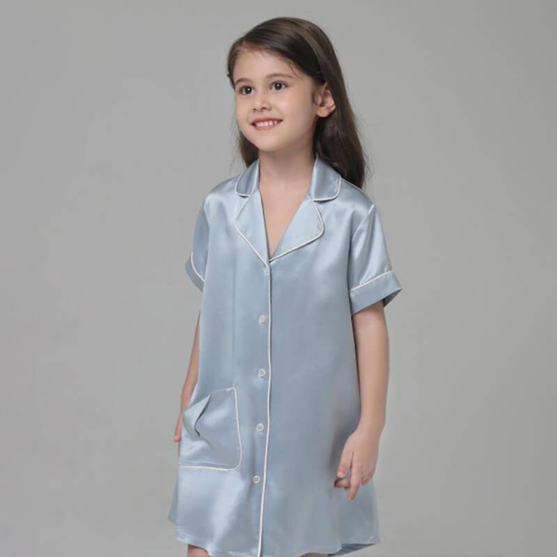 Girls Silk Nightshirt pure Silk Nightshirt Kids Silk Nightwear