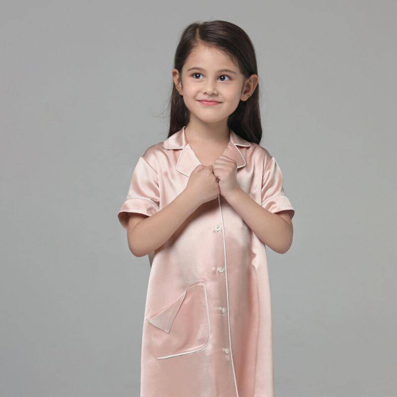 Girls Silk Nightshirt pure Silk Nightshirt Kids Silk Nightwear