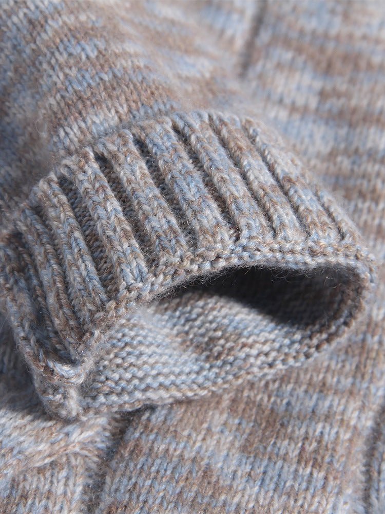 Kids Cable - Knit Pure Cashmere Sweater Button Up Cashmere Pullover Grey 80