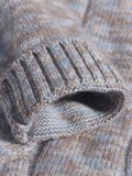 Kids Cable - Knit Pure Cashmere Sweater Button Up Cashmere Pullover Grey 80