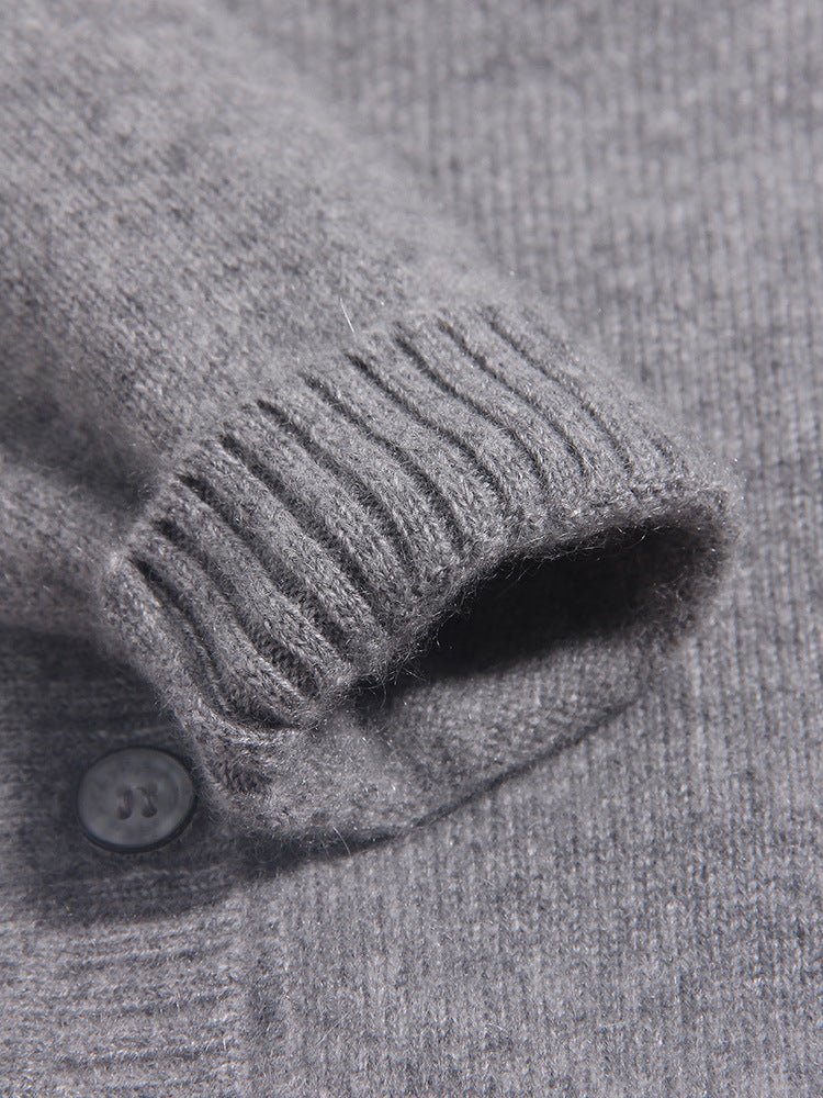 Kids Cashmere Cardigan Cute Panda Embroidery Button Front Cashmere Sweater Grey 90