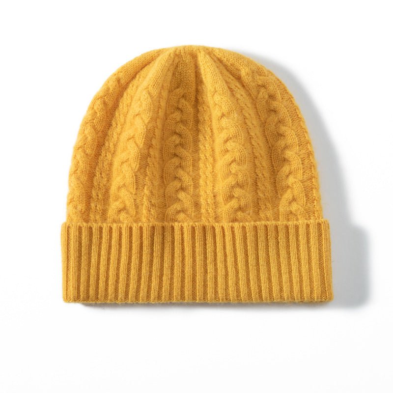 kids cashmere hat girls boys winter thick cold - proof warm knitted earmuffs cashmere beanie