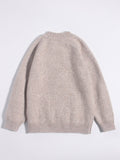 Kids Cashmere Sweater Candy Cane Snowflake Pattern Cashmere Pullover Camel 90