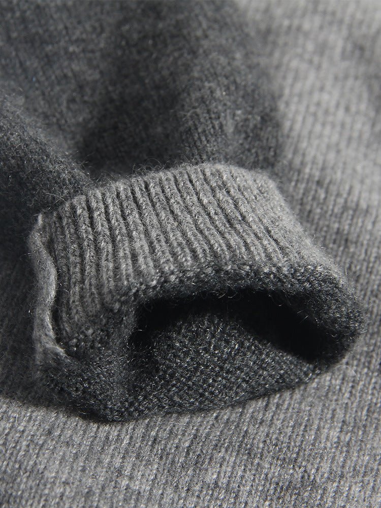 Kids Cashmere Sweater Striped Sleeve Bear Embroidery Cashmere Pullover Grey 90