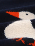 Kids Cashmere Sweater Vest Sleeveless Cashmere Knit Pullover with Goose Navy Blue 90