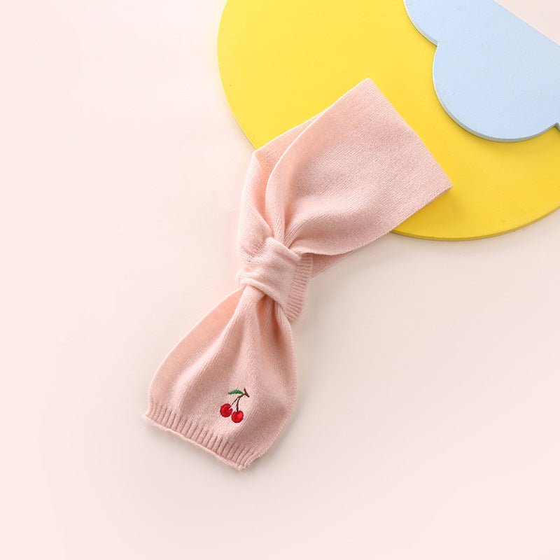 Kids Colorful Cashmere Scarf Fruit Embroidered Cashmere Neck Warmer