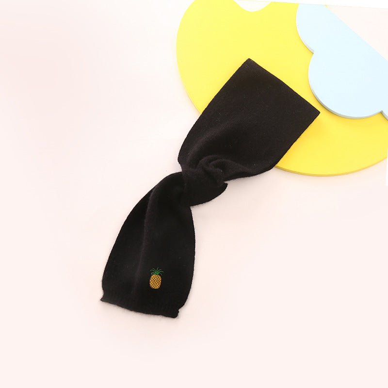Kids Colorful Cashmere Scarf Fruit Embroidered Cashmere Neck Warmer