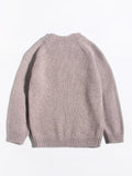 Kids Long Sleeve Cashmere Sweater Bunny and Mushroom Cashmere Pullover Brown 90