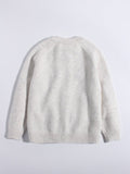 Kids Pure Cashmere Cardigan 3D Sheep Embroidery Cashmere Sweater Grey 80