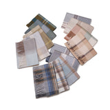 Long Cashmere Scarf with Tassel Plaid Cashmere Warps Multi Styles Winter Gifts