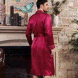 Long Men's Silk Robes Luxury Mens Silk Dressing Gowns