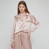 Long Silk Pajamas Set for Women Silk PJS ladies 100 silk sleepwear